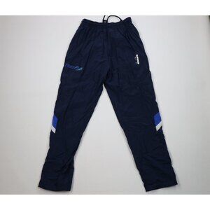 Vtg 90s Diadora Mens Medium Spell Out Lined Tearaway Soccer Windbreaker Pants